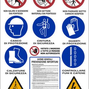 SC16800030/A/PO | Cartello polionda multisimboli norme cm.80X60